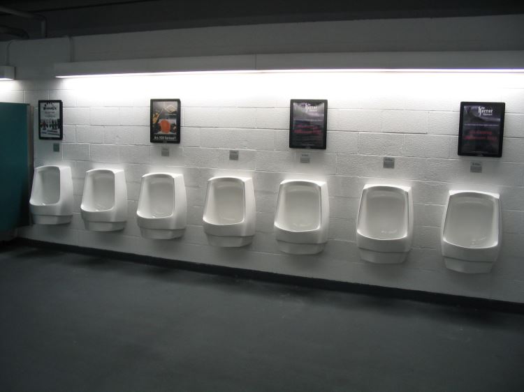 Waterfree Urinals Dolphins Stadium